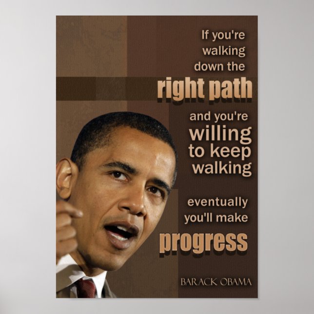 Póster de cita de Obama (Frente)