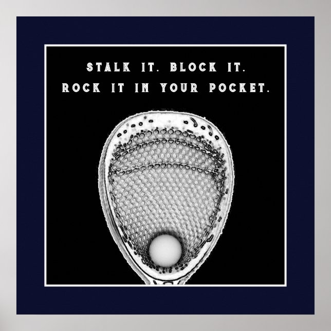 Póster de cita de portero de lacrosse (Frente)