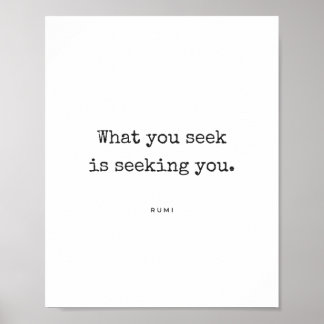 Póster de cita de Rumi - Lo Que Buscas