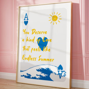Póster de Cita de Verano sin Fin Carta de Juego