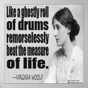 Póster de cita de Virginia Woolf Ghostly Roll