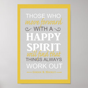 póster de cita inspiradora de gordon b hinckley de
