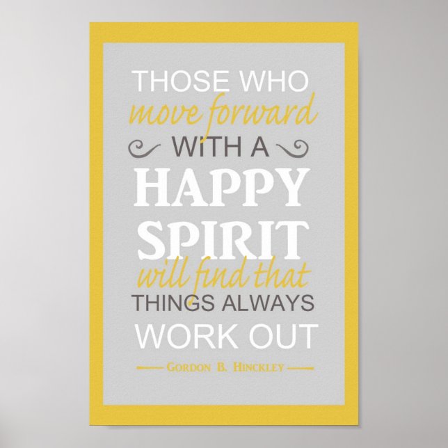 póster de cita inspiradora de gordon b hinckley de (Frente)
