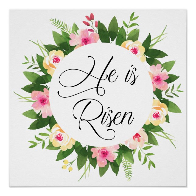 Poster de cita inspiradora floral religiosa (Anverso)