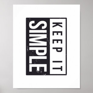 Póster de Cita Motivacional Moderna Manténlo Simpl