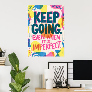 Póster de Cita Motivacional Sigue Adelante Inspi
