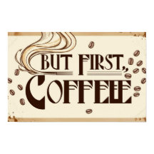 Póster de cita para amante del café con remolinos 