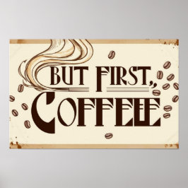 Póster de cita para amante del café con remolinos 