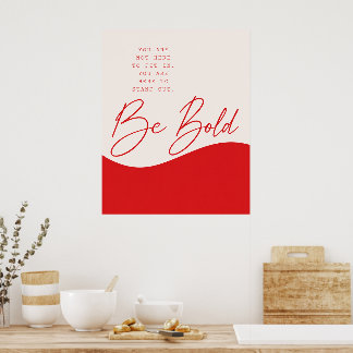 Póster de cita rojo y crema – Impresión de pared m