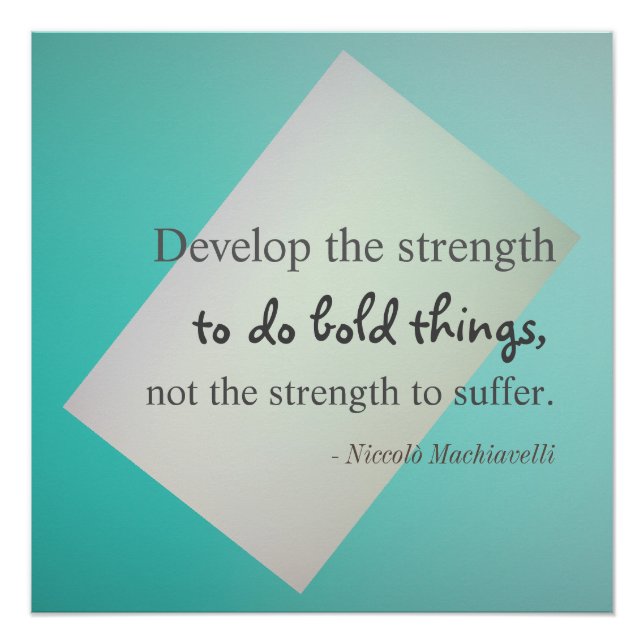 Poster de citas de Maquiavelli (Anverso)