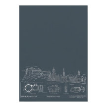 Póster de ciudad de plano urbano oscuro
