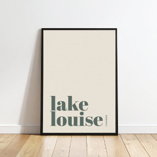 Póster de ciudad moderna Lake Louise Canadá