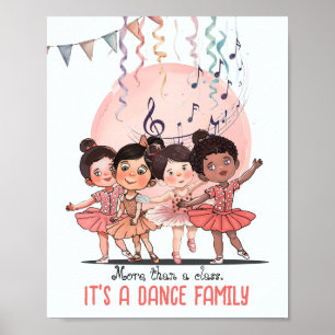 Póster de clase de ballet: es una familia de baile