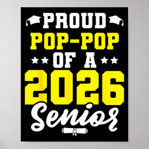 Póster De Clase Graduado Senior Orgulloso Pop
