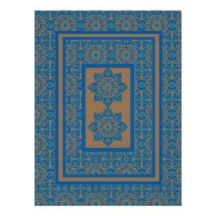 Poster de cobre y azul imprimible