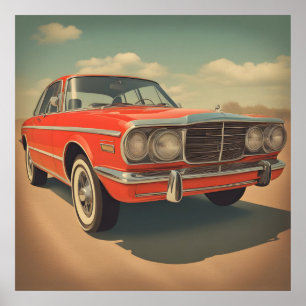 Póster de coche clásico