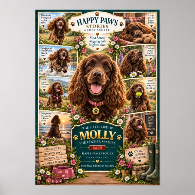 Póster de Cocker Spaniel | La pequeña vida de Moll (Frente)