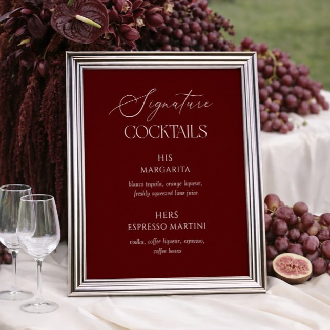 Póster de cócteles característicos para bodas de B (Subido por el creador)