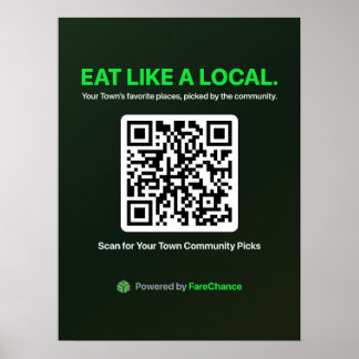 Póster de código QR para pueblos y centros de visi