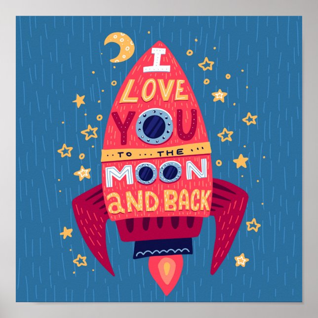 Póster de Cohete Hasta la Luna Te Amo (Frente)