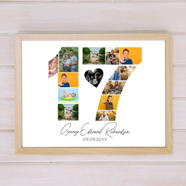 Póster de colaje de fotos del 17 cumpleaños (Subido por el creador)