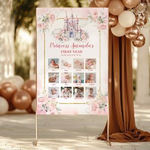 Póster de colaje de fotos del primer año de la pri