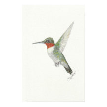 Póster de Colibrí de Garganta Rubí