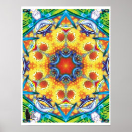 Póster de Collage Cinético Kaleidoscópico de Banna