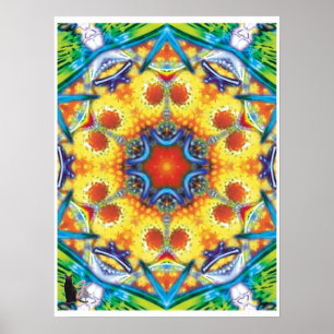 Póster de Collage Cinético Kaleidoscópico de Banna