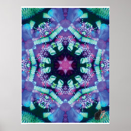 Póster de Collage Cinético Kaleidoscopio Bleus