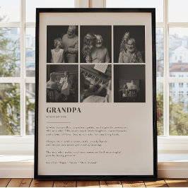 Póster de Collage de 6 Fotos Personalizadas Defini