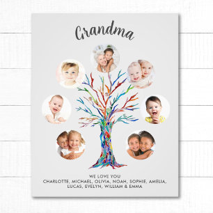 Póster de Collage de Fotos de la Abuela