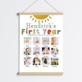 Poster de Collage de fotos de primer año de cumple