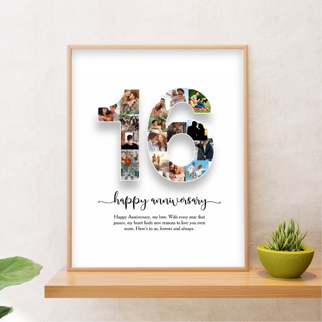 Póster de collage de fotos del 16º aniversario (Subido por el creador)
