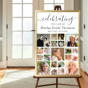 Póster de Collage de Fotos Minimalistas del Memori