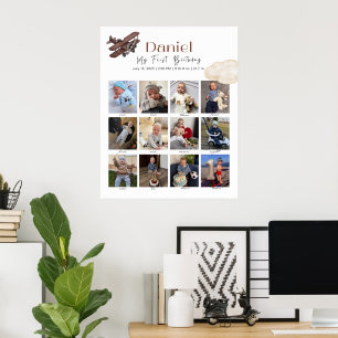 Póster de Collage de Fotos Personalizado para el P