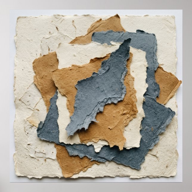 Póster de Collage de Papel en Capas (Frente)