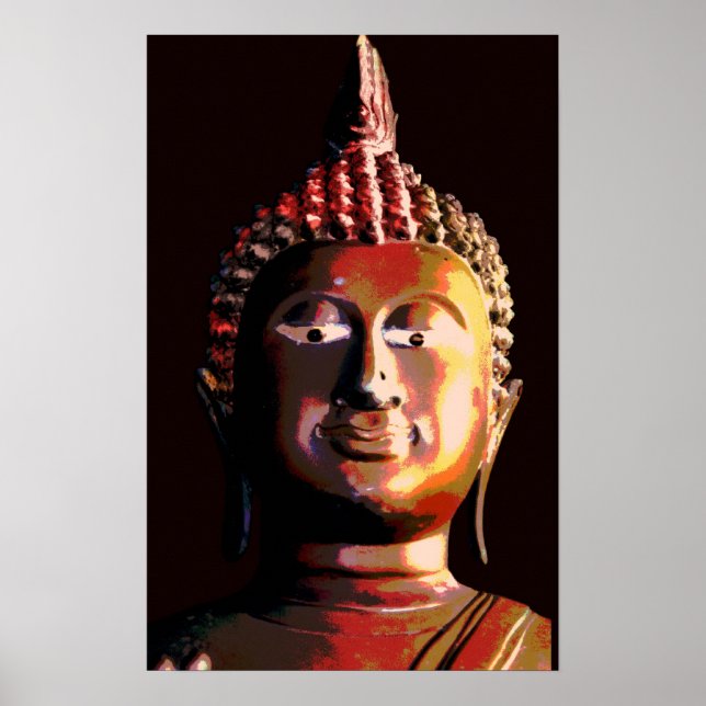 póster de color bronce de Buda (Frente)