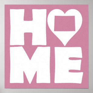 Póster de Colorado Home Heart State