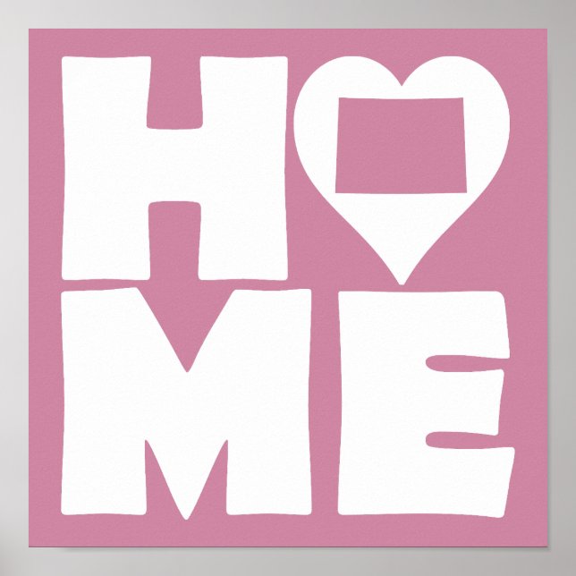 Póster de Colorado Home Heart State (Frente)