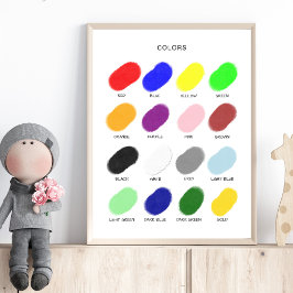 Póster de Colores – Arte para Pared de Preescolar