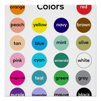 Póster de Colores para Niños, Aula