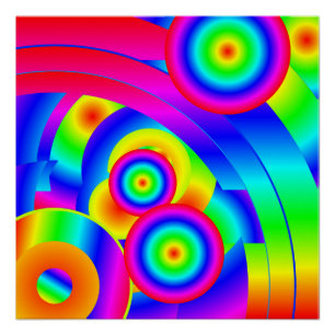Poster de cometas abstractas
