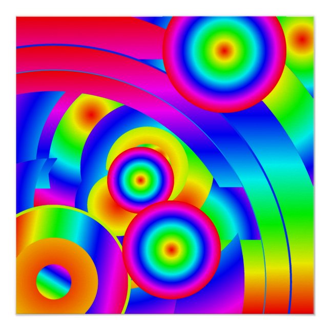 Poster de cometas abstractas (Anverso)