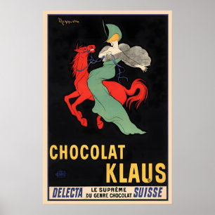 Póster de comida vintage de Chocolate Klaus por Le
