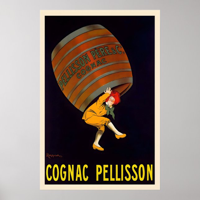 Póster de comida y bebida Cognac Pellisson Vintage (Frente)