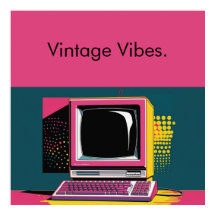 Poster de computadoras de arte moderno rosa