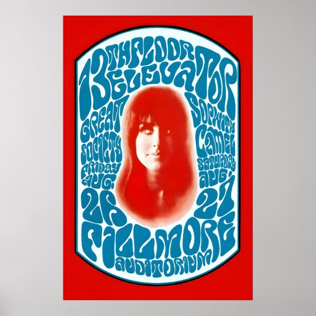 Póster de concierto de 13th Floor Elevator 1966 1 (Frente)