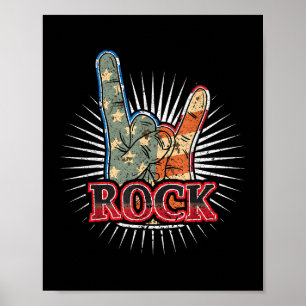 Póster de concierto de banda de rock vintage de EE
