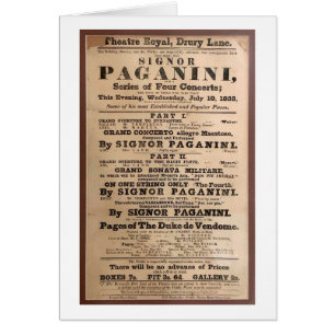 Poster de concierto Niccolò Paganini Drury Lane Lo